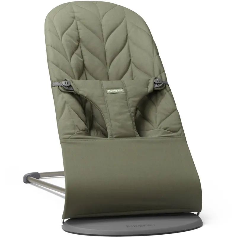 Babybjörn Dark Green Skråstol Bliss - Vævet, Blomsterbladsquilt 1
