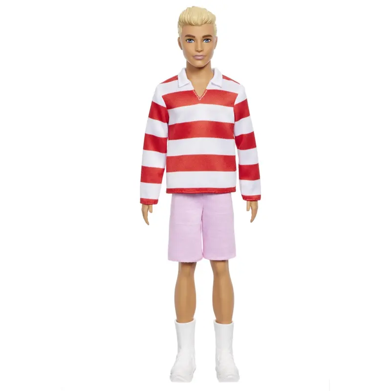 Barbie® Fashionista Ken Dukke Rød & Hvid Striber 1