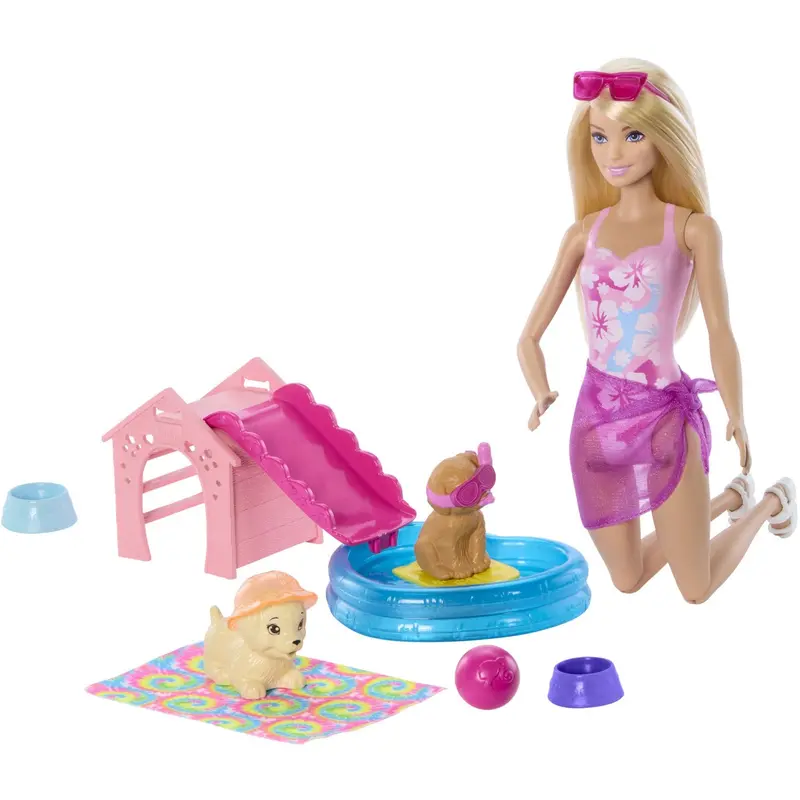 Barbie® Hvalpe Pool Party Aloha Blond 2