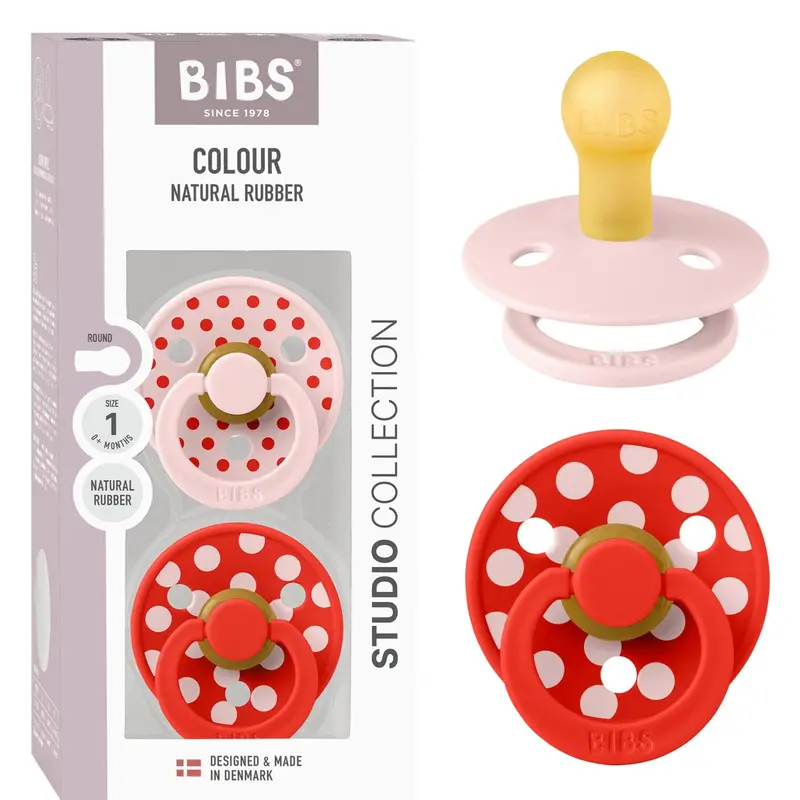 Bibs Blossom/Candy Apple Sut Studio Colour 2-Pak Polka Latex 1