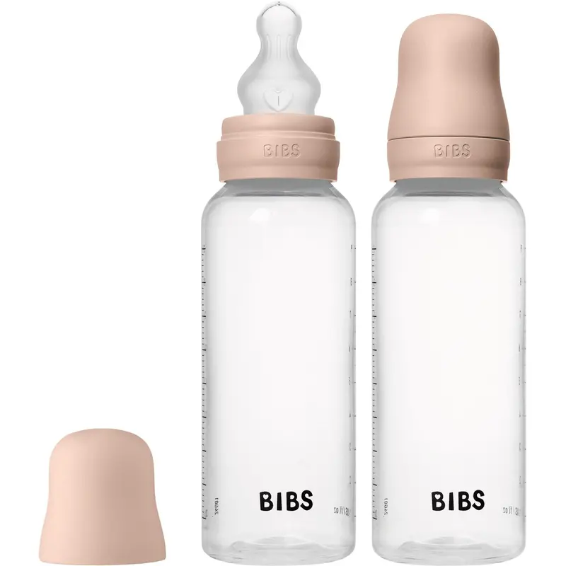 Bibs Blush Baby Flaske Round Silikone 2-Pak 270 Ml Medium Flow 2