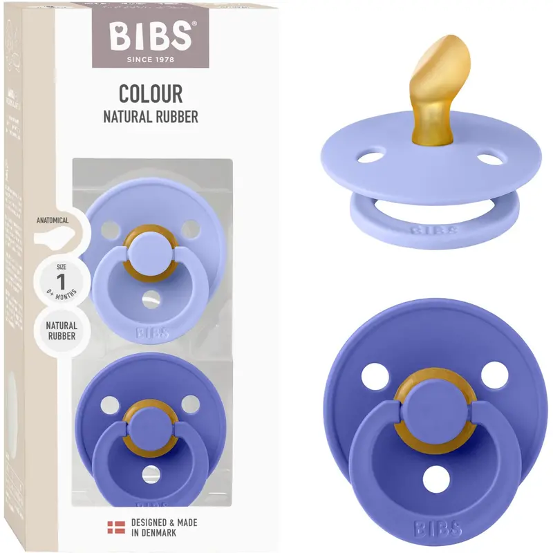 Bibs Hush/Grape Sut Colour 2-Pak Anatomical Latex 1