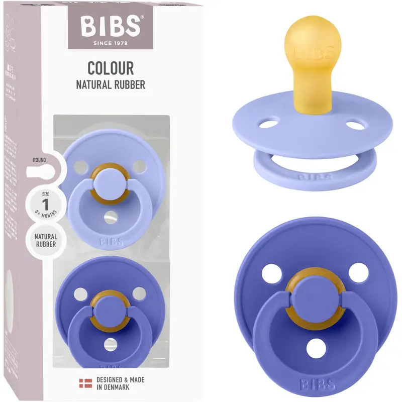 Bibs Hush/Grape Sut Colour 2-Pak Latex 1