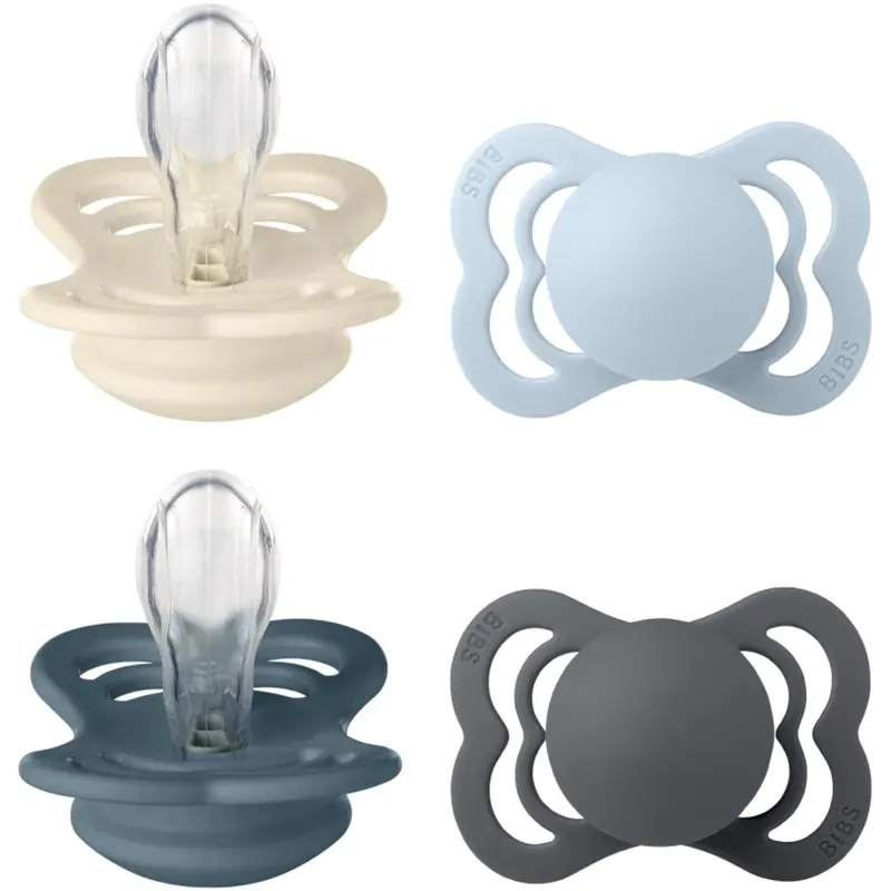 Bibs Ivory/Baby Blue/Petrol/Iron Sut Supreme 4-Pak Silikone 2