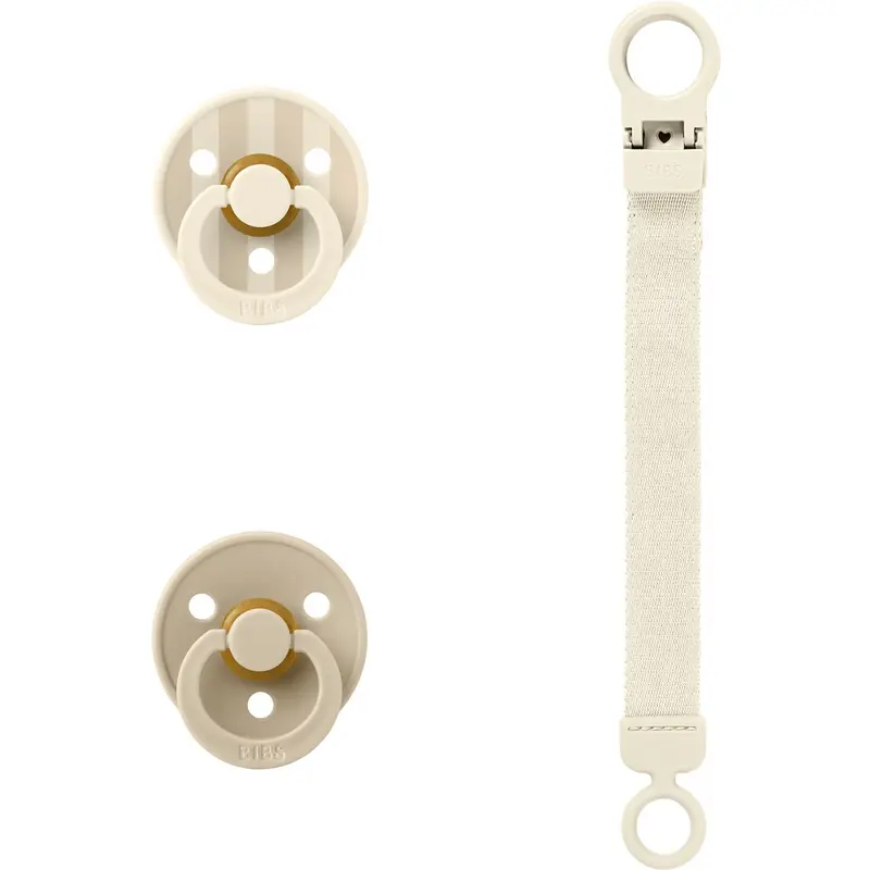 Bibs Ivory Colour Sut & Loop Clip Gavesæt Latex 2