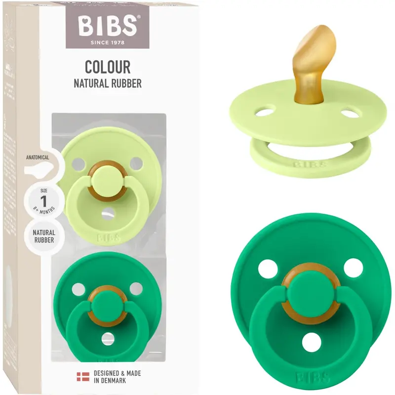 Bibs Matcha/Cactus Sut Colour 2-Pak Anatomical Latex 1