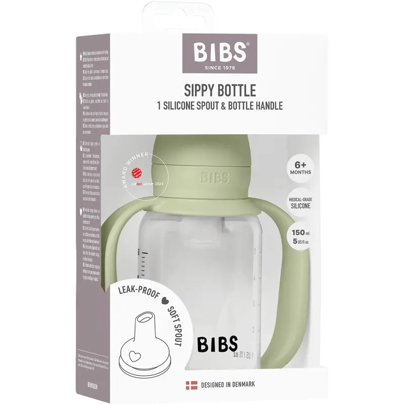 Bibs Sage Baby Sippy Flaske Spout Round Silikone Slow Flow 1