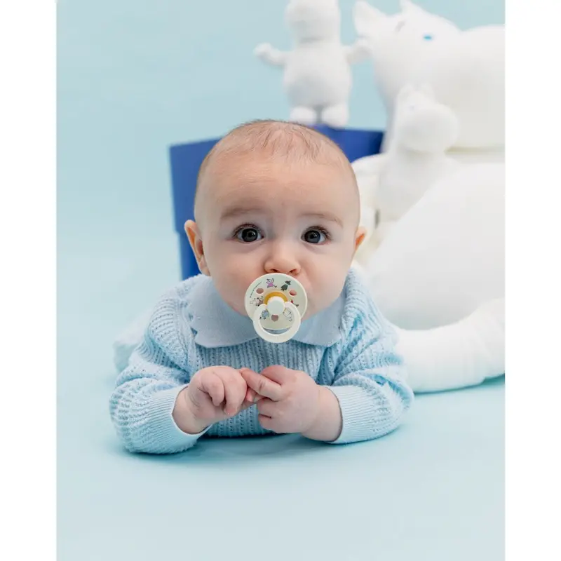 Bibs X Moomin Ivory/Sage Colour Sut & Loop Clip Gavesæt Latex 2