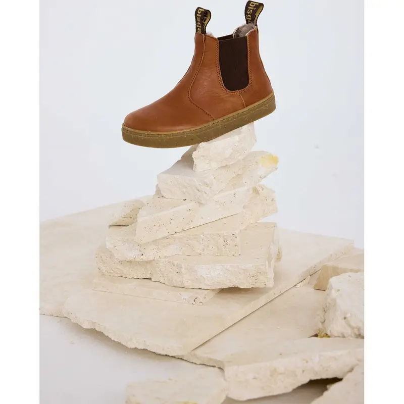 Bisgaard Cognac Barefoot Ene Lamb Støvler 3