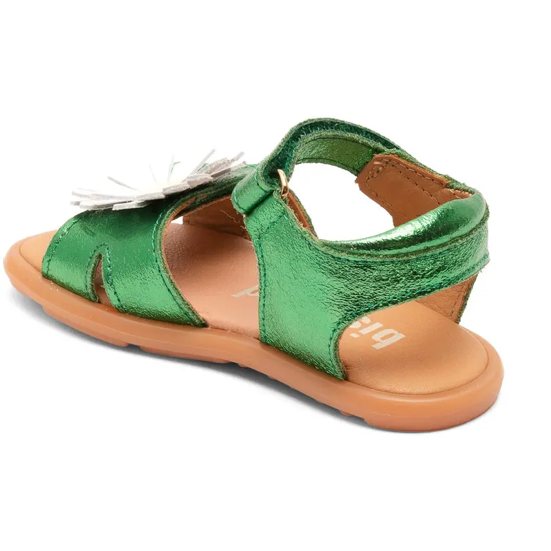 Bisgaard Green Metallic Barefoot Oya Sandal 4