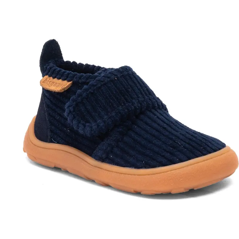 Bisgaard Navy Corduroy Barefoot Basic Hjemmesko 1
