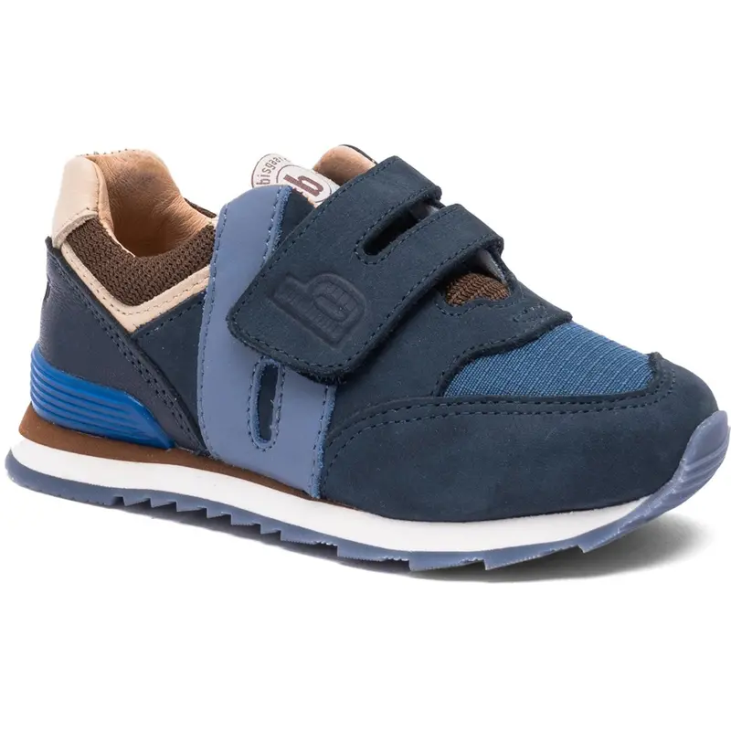 Bisgaard Navy Winston Velcro Sko 1