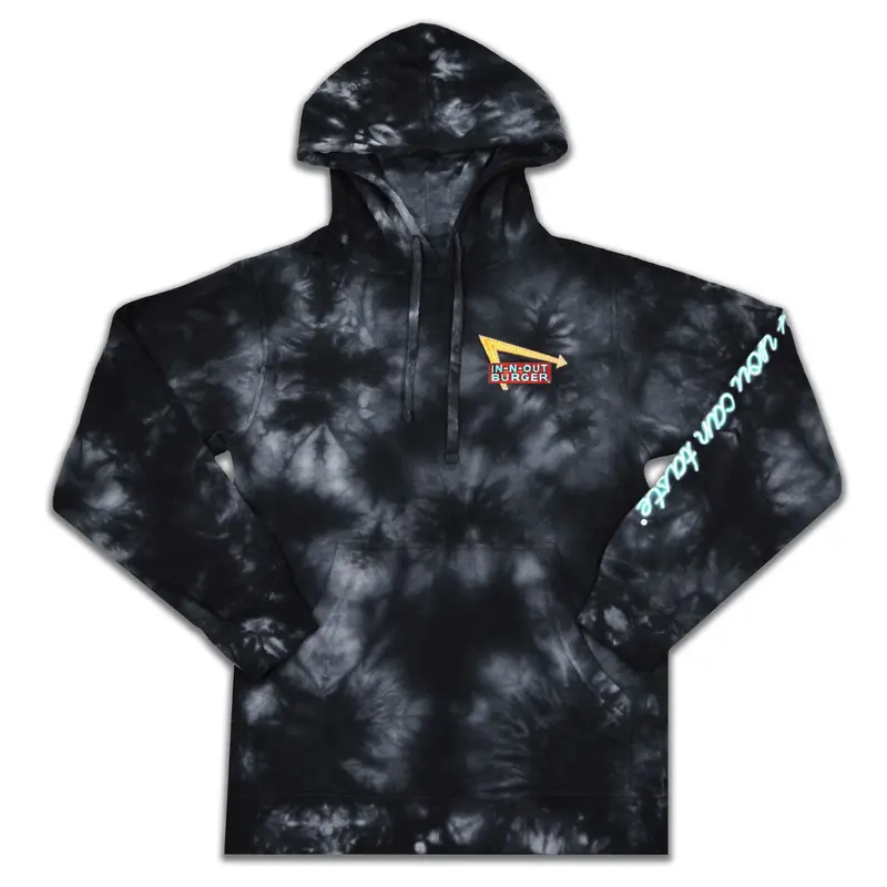 Black Tie Dye Hoodie 1