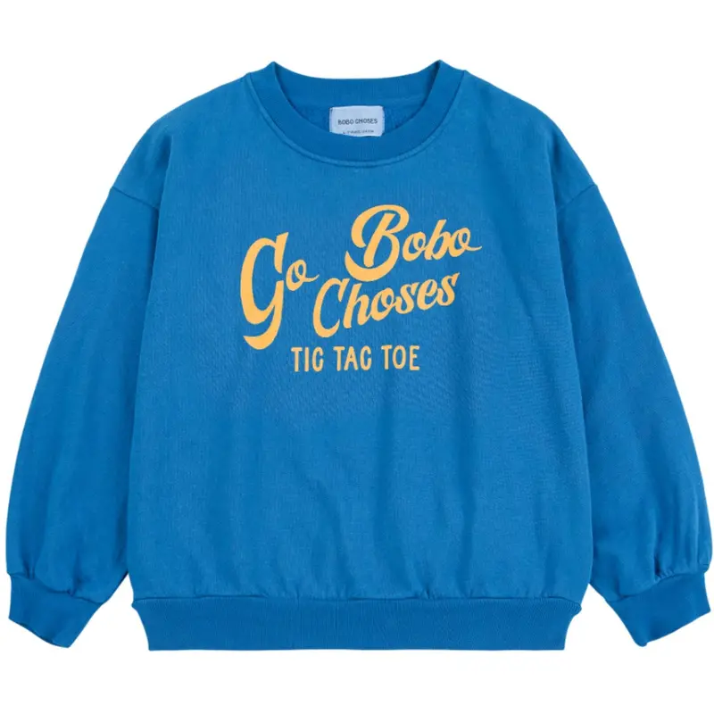 Bobo Choses Blue Go Bobo Sweatshirt 1