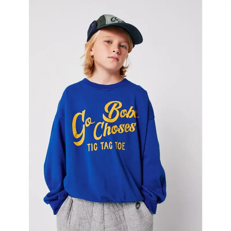 Bobo Choses Blue Go Bobo Sweatshirt 3