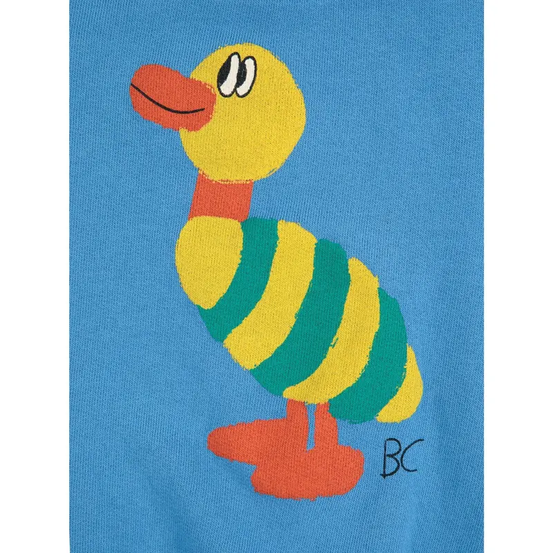Bobo Choses Blue Striped Duck Sweatshirt 2