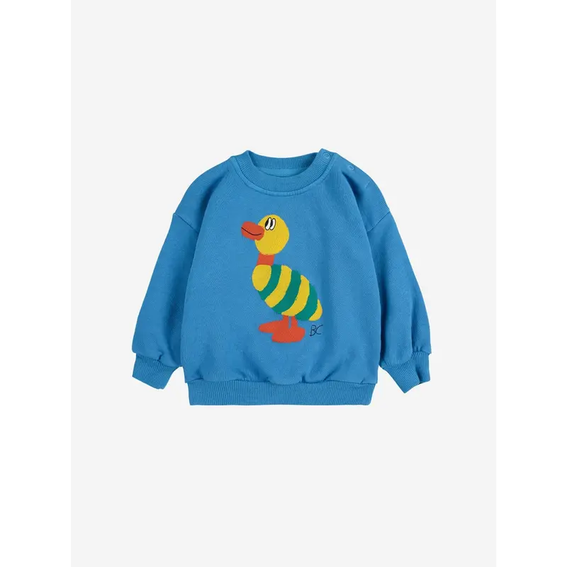 Bobo Choses Blue Striped Duck Sweatshirt 4