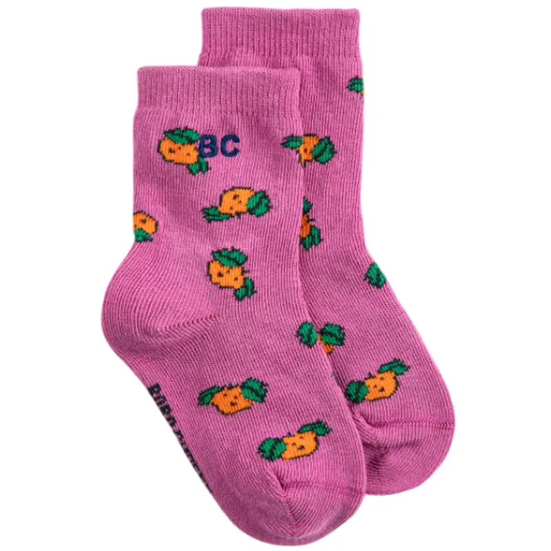 Bobo Choses Fuchsia Tangerine All Over Kort Strømper 1