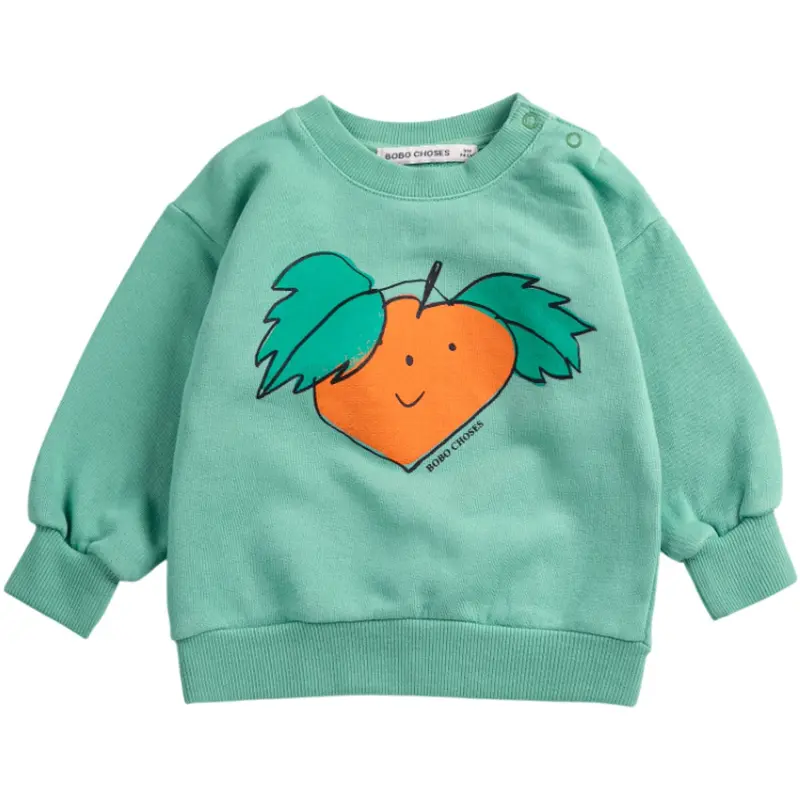 Bobo Choses Green Tangerine Sweatshirt 1