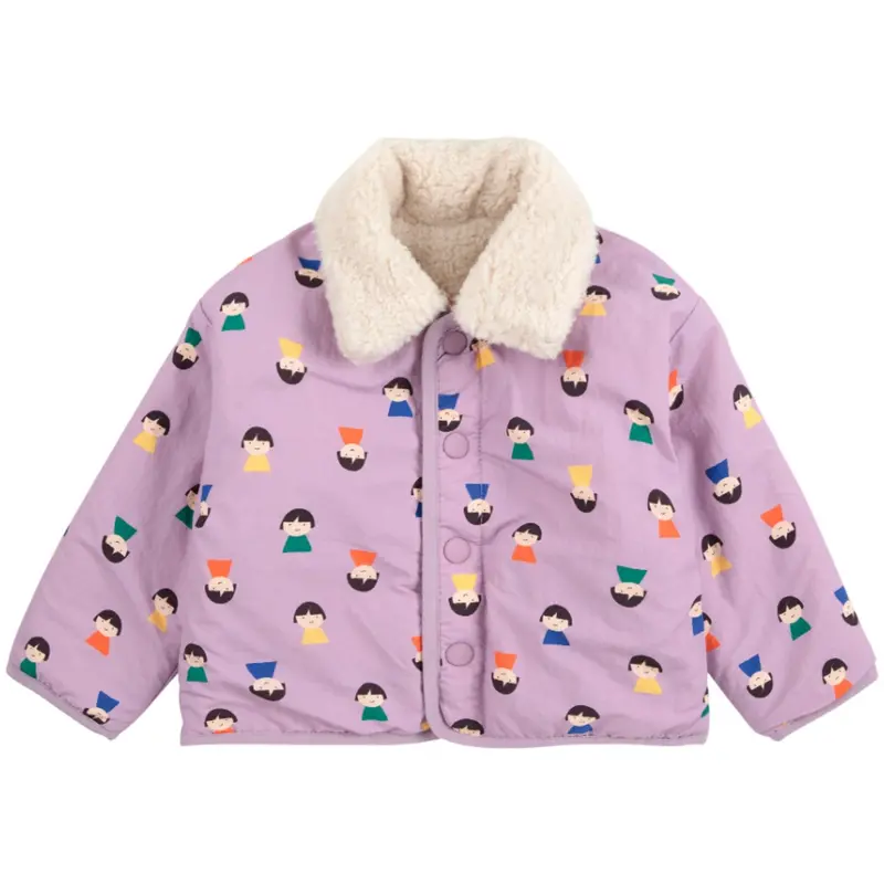 Bobo Choses Lavender Game Pawns All Over Vendbar Sheepskin Jakke 1