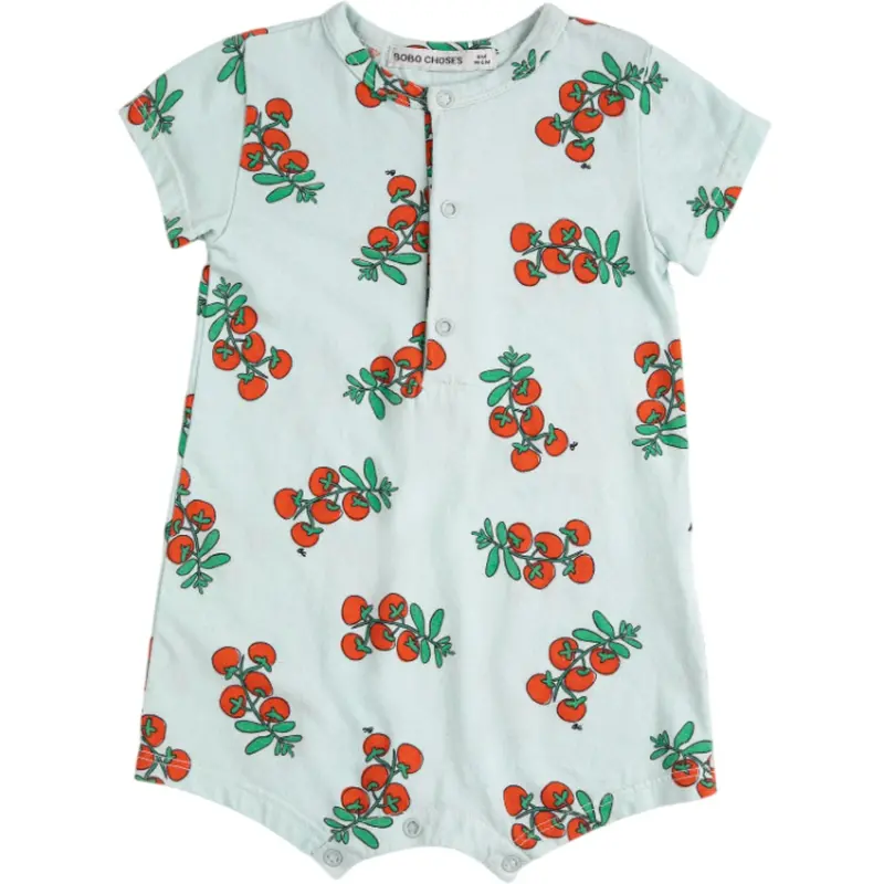 Bobo Choses Light Blue Juicy Tomatoes All Over Playsuit 1