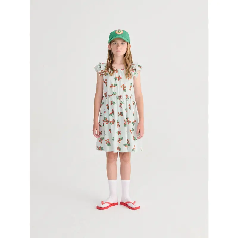 Bobo Choses Light Blue Juicy Tomatoes All Over Ruffled Kjole 2
