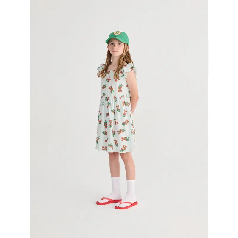 Bobo Choses Light Blue Juicy Tomatoes All Over Ruffled Kjole 3