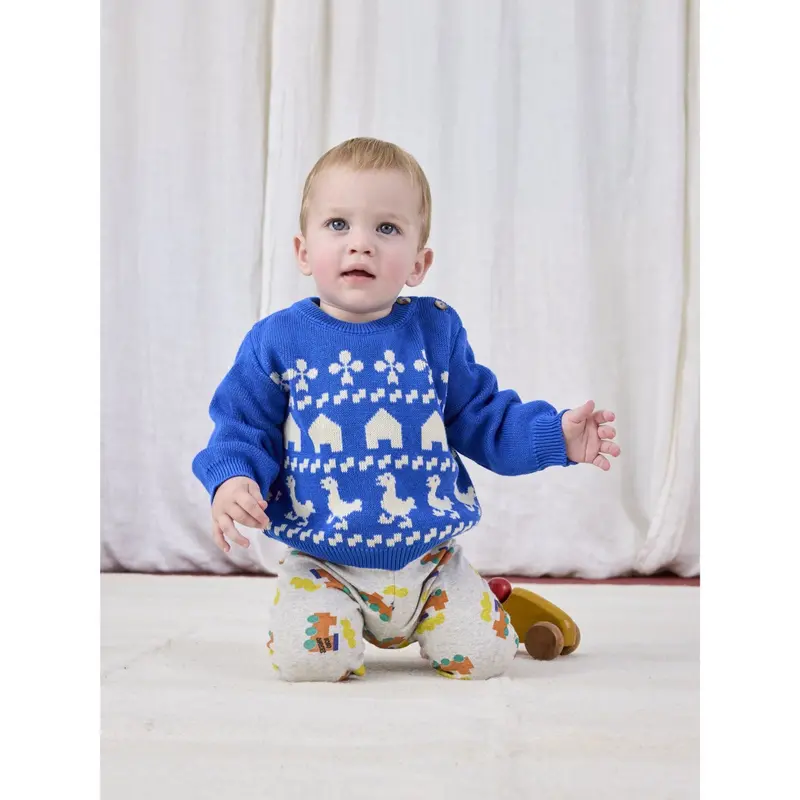 Bobo Choses Light Heather Grey Bobo Choo Choo All Over Leggings 2