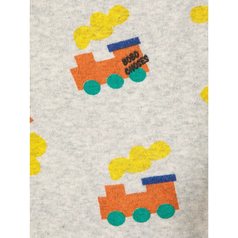 Bobo Choses Light Heather Grey Bobo Choo Choo All Over Leggings 3