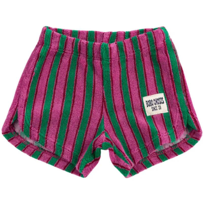 Bobo Choses Multicolor Striped Terry Cloth Shorts 1