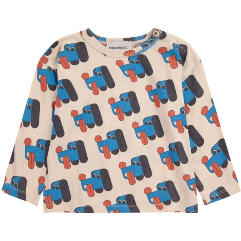 Bobo Choses Offwhite Doggy Mate All Over Bluse 1