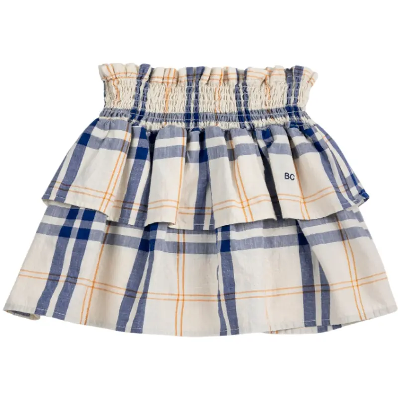 Bobo Choses Offwhite Fun Tartan Woven Nederdel 1