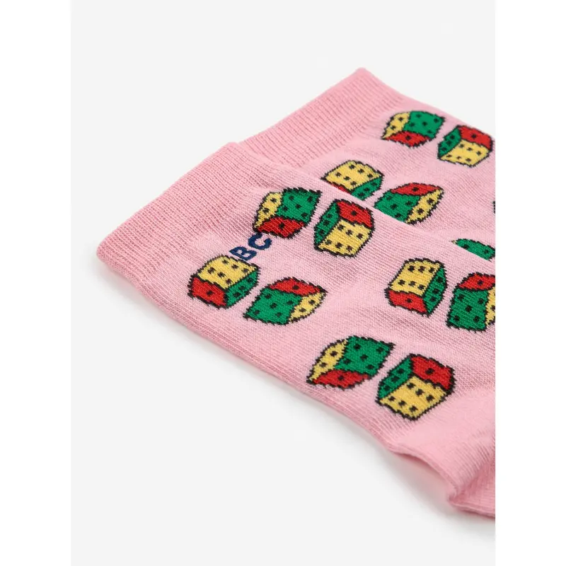 Bobo Choses Pink Dices All Over Kort Strømper 2