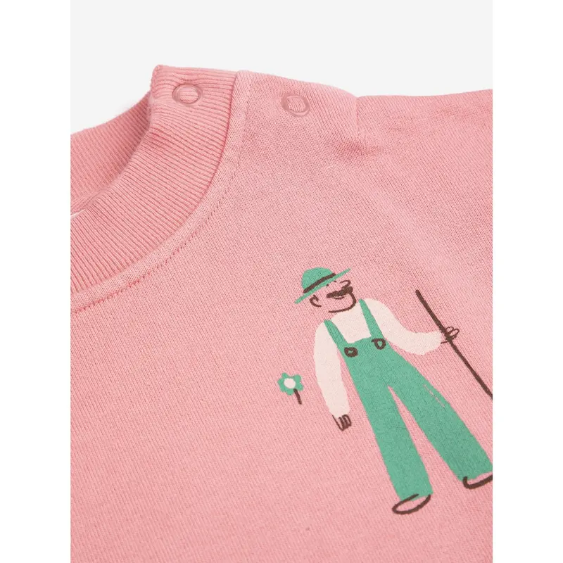 Bobo Choses Pink Farm Adventure Sweatshirt 3