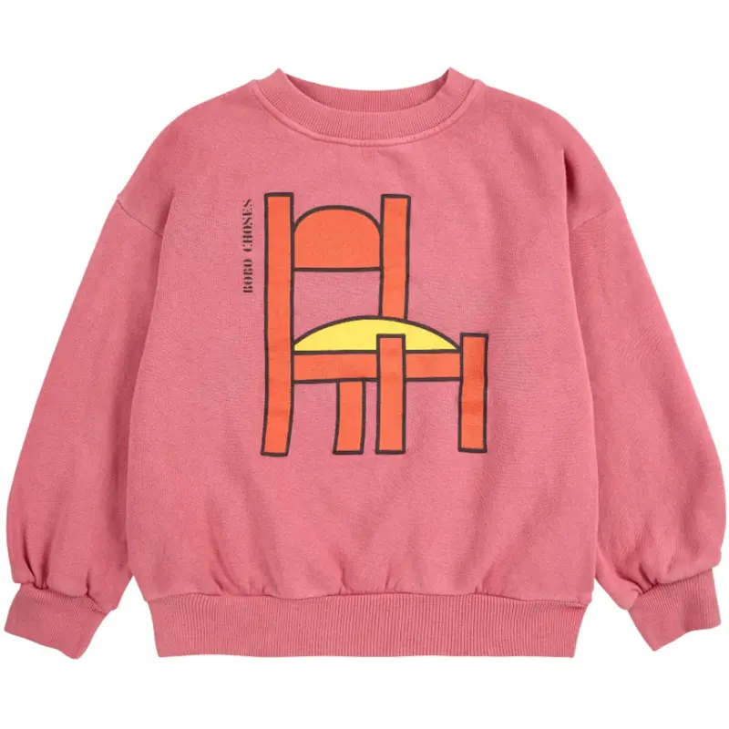 Bobo Choses Pink Stol Sweatshirt 1