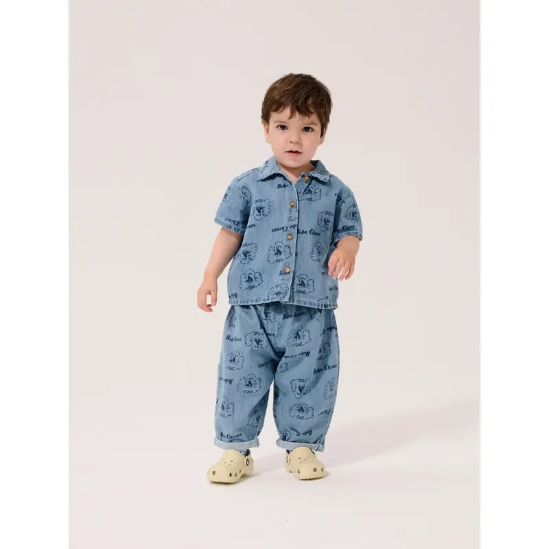 Bobo Choses Prussian Blue Pickles The Dog All Over Denim Bukser 2