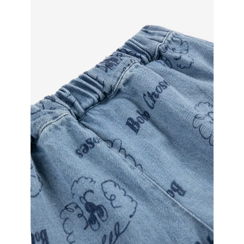 Bobo Choses Prussian Blue Pickles The Dog All Over Denim Bukser 4