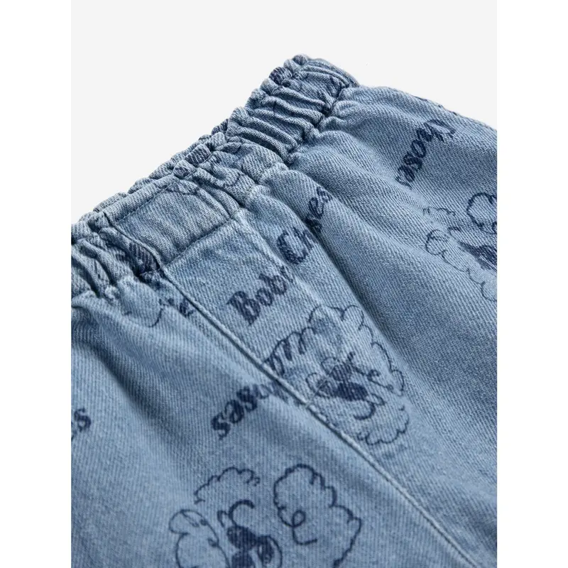 Bobo Choses Prussian Blue Pickles The Dog All Over Denim Kort 2