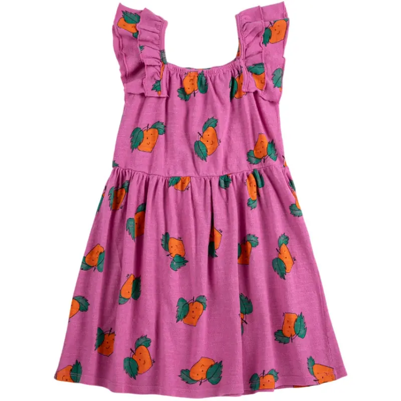 Bobo Choses Purple Tangerine All Over Ruffled Kjole 1