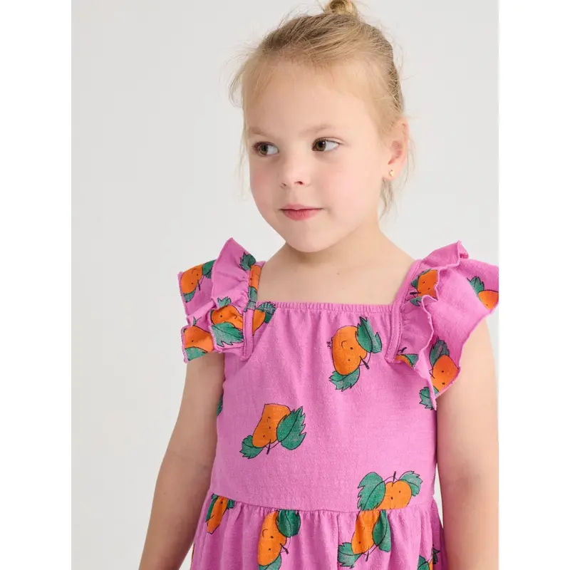 Bobo Choses Purple Tangerine All Over Ruffled Kjole 2