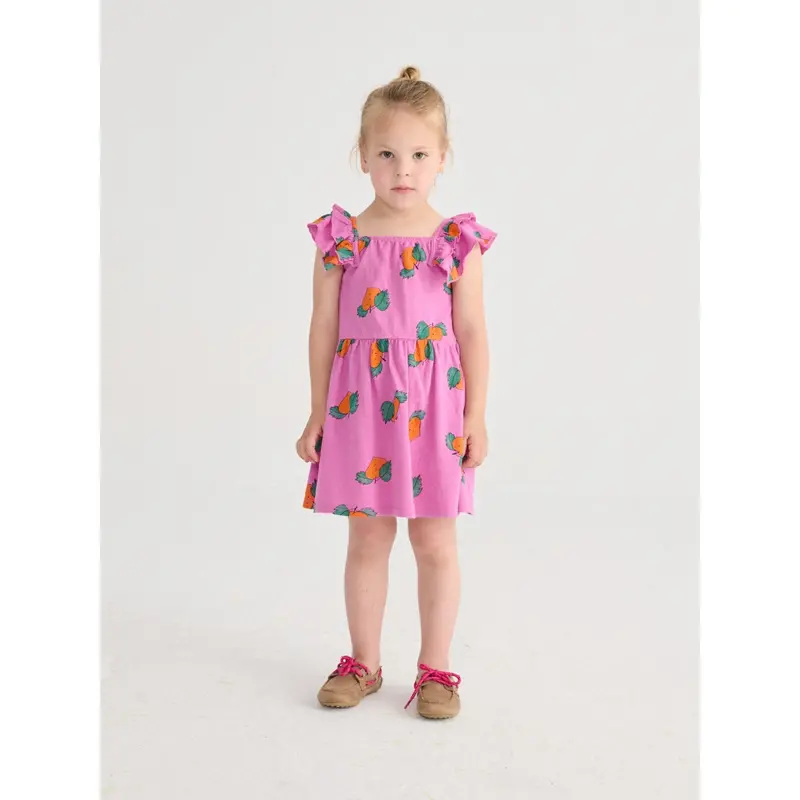 Bobo Choses Purple Tangerine All Over Ruffled Kjole 3