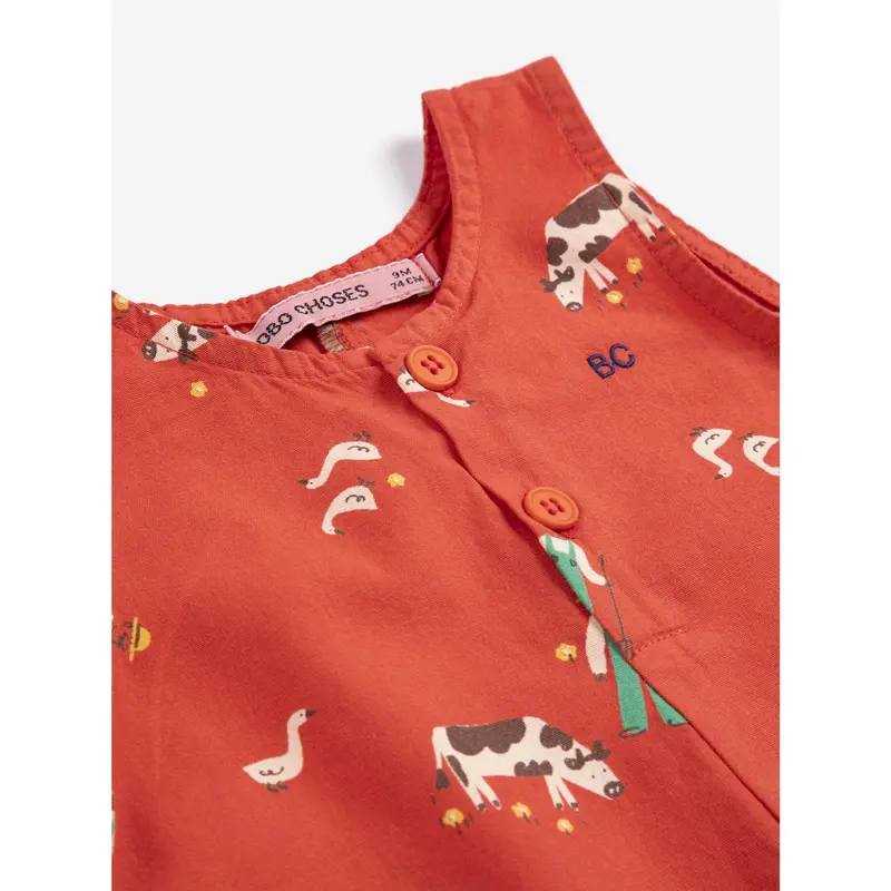 Bobo Choses Red Farm Adventure All Over Playsuit 4