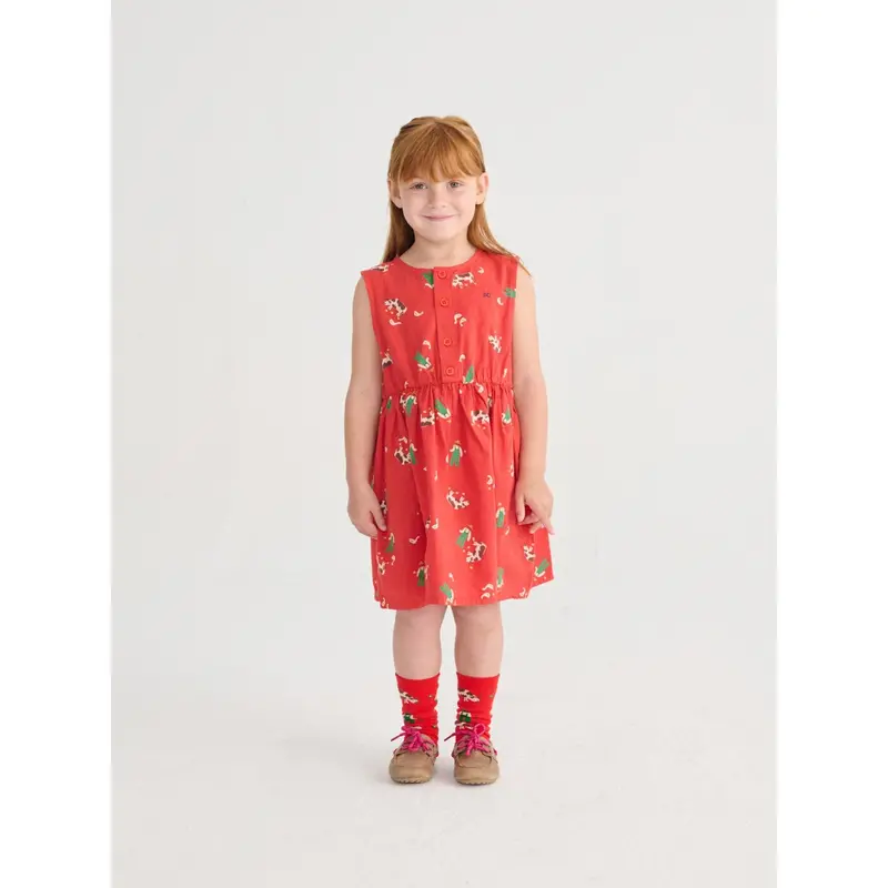 Bobo Choses Red Farm Adventure All Over Woven Kjole 2
