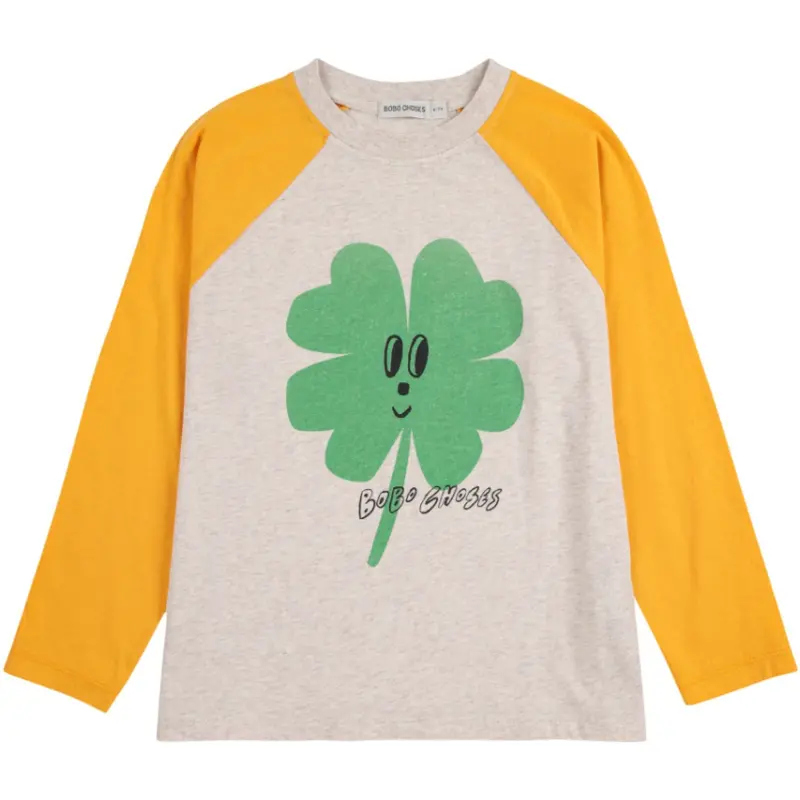 Bobo Choses Yellow Lucky Clover Ranglan Ærmer Bluse 1