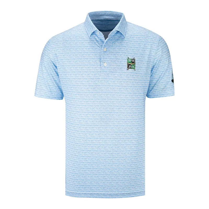 Brickyard Crossing Johnnie-O Polo Blue And White Textured 1