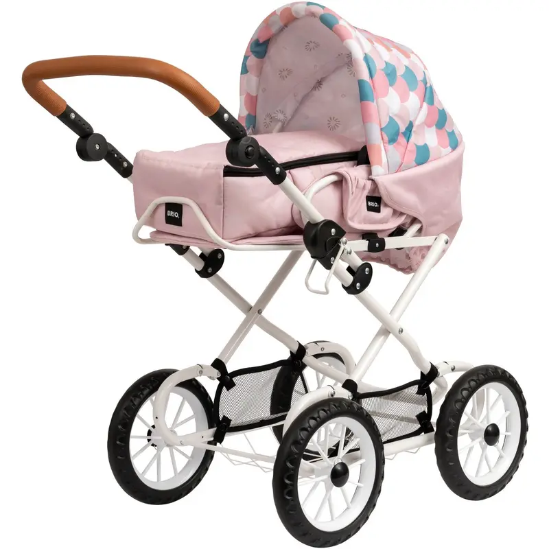 Brio® Kombi Dukkevogn, Dråbemønster, Pink 1