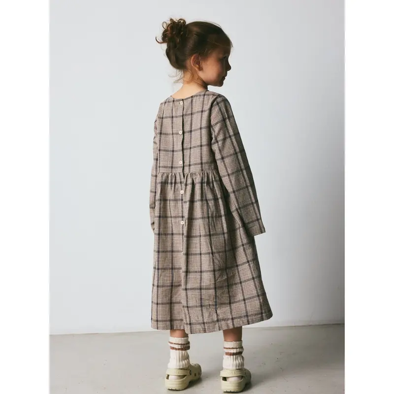 Brunobruno Nation Walnut Check Vita Walnut Check Kjole 3