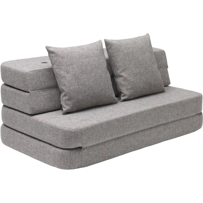 By Klipklap 3 Fold Sofa Beige With Sand Kk 3 Fold Single Multi Grey With Grey Kk 120 Cm 1