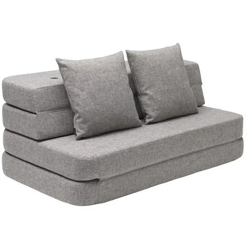 By Klipklap 3 Fold Sofa Multi Grey With Grey Kk Xl Soft 140 Cm 1