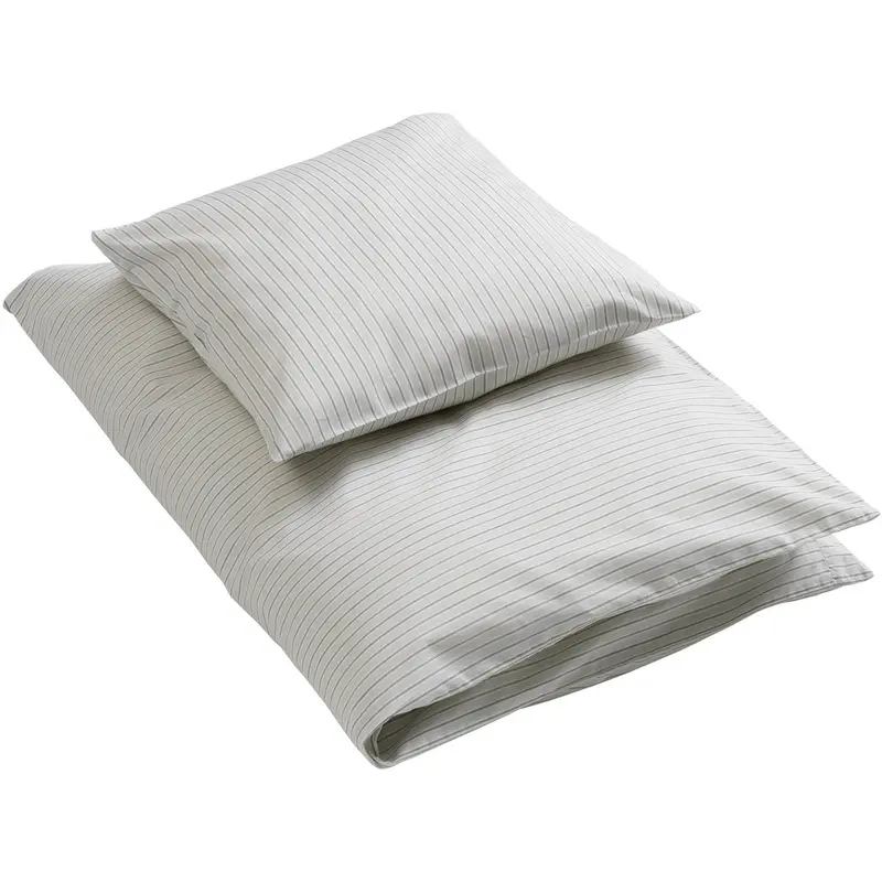 By Klipklap Moon Grey Alfred Stripe Sengetøj 1